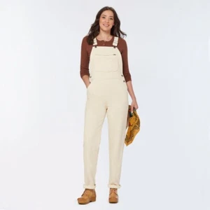 Duluth Women's Cozy Corduroy Straight Leg Bib Overalls Birch NWT SALE🔥CLEARANCE - Picture 1 of 5