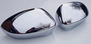 Fiat 500 500C Abarth Punto Evo Grande Punto chrome mirror covers backs caps - Picture 1 of 8
