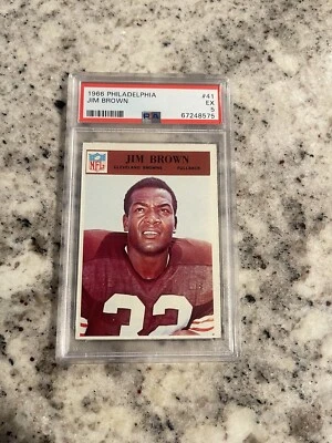 PSA 5 1966 PHILADELPHIA JIM BROWN #41 HOF SOLID LOOKING CARD UNDERGRADED - Image 1 of 3