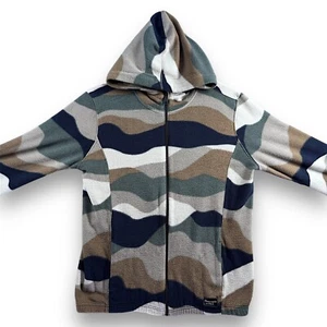 Abercrombie Kids Fleece Hoodie Size 15/16 Camouflage Long Sleeve Zip Up Jacket - Picture 1 of 11