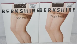2 New Berkshire Pale Taupe Sheer Thigh Highs A-B A B Cool Comfort Stay Up Lot - Picture 1 of 9