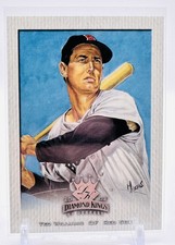TED WILLIAMS RED SOX 2002 DONRUSS DIAMOND KINGS #128 - SILVER SAMPLE STAMP