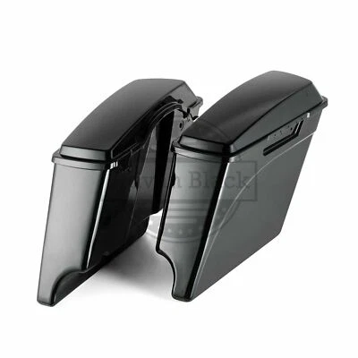 Alforjas estiradas negras vívidas tapas inferiores para Harley Road Glide FLHR 93-13 Foto 1 de 4