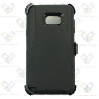 Black for Samsung Galaxy Note 5 Defender Case w/Belt Clip & Screen Protector - Image 1 of 4