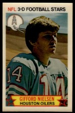 1980 STOP-N-GO 3D CARD GIFFORD NIELSEN 4 HOUSTON OILERS #17