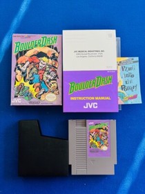 Boulder Dash NES Nintendo Box Manual CIB Complete Inserts Registration Card EX+
