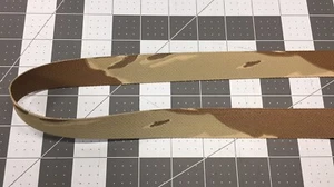 LIVESOUTSIDE Desert Tiger Stripe Camo Webbing 1" Wide 2 Side Print By The Yd USA - Picture 1 of 2
