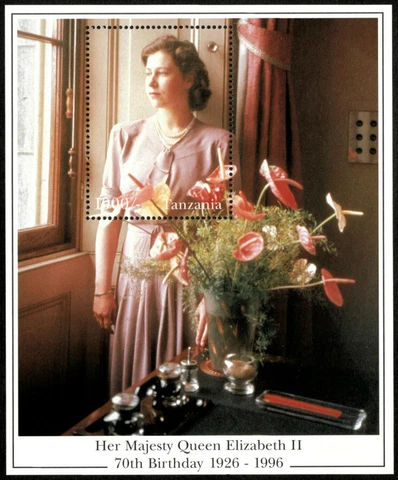 Tanzania 1996 - Queen Elizabeth II, 70th Bday - Souvenir Sheet - Scott 1462 MNH Cover