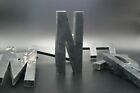 1960'S Trade French Sign - Zinc Letters " N " Black Paint 1 Letter Wall Hanging