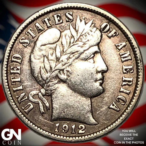 1912 D Barber Dime  Q4113 Cover