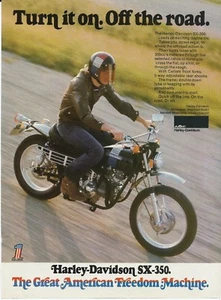 Harley Davidson SX-350 1973 motocicleta vintage anuncio impreso - Imagen 1 de 1