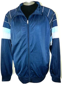 NEW Athletech Blue Microfiber Zip Front Active Wear Jacket Tag L Sleeve 34/35 - Picture 1 of 3