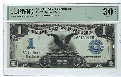 1899 $1 SILVER CERTIFICATE *BLACK EAGLE* PMG 30 EPQ Fr 233 - Image 1 of 2