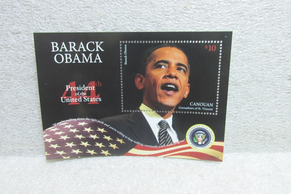 GRENADINES of ST. VINCENT MNH BARACK OBAMA SOUVENIR SHEET #2 - Image 1 of 1