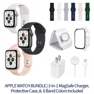 Apple Watch SE 40mm 44mm GPS + WIFI + LTE ODBLOKOWANY - PAKIET - GWARANCJA - Zdjęcie 1 z 7