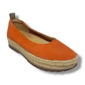 Naturalizer Suede Impress Espadrille Slip On-Size 7M-Orange-Comfort-PLS READ - Picture 1 of 8