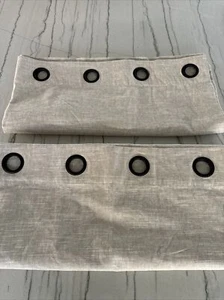 2 x Keramikscheune Schmirgel Leinen Tülle Vorhangplatten 2817435 50""x96"" Haferflocken - Bild 1 von 6