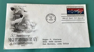50th Anniversary Migratory Bird Treaty U.S.-Canada 1966 First Day Cover Stamp - Picture 1 of 2