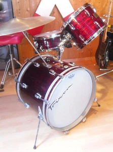 Vintage 60ties Trixon Swing & Club Jazz Drum Set Schlagzeug + snare red stripes - Bild 1 von 6