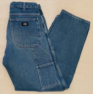 Jeans da lavoro Dickies Carpenter uomo taglia 31 x 32 blu denim vestibilità rilassata - Foto 1 di 22