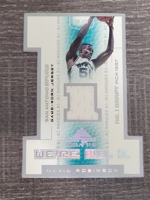 2001-02 Fleer Marquee David Robinson We're Number One Memorabilia Jersey Spurs - Image 1 of 4