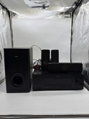 RCA RT2870-A 5.1 Channel Home Theater Surround Sound Audio Receiver & Speakers - Image 1 of 3