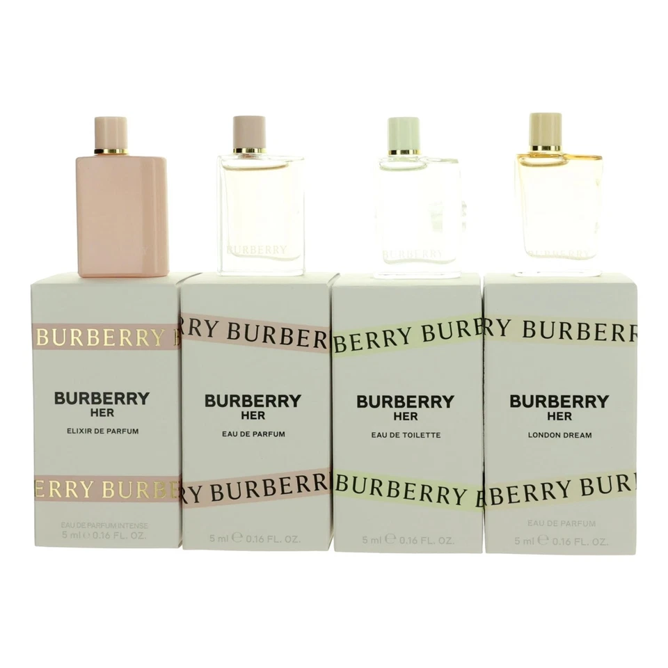 Burberry Her by Burberry, 4 Piece Variety Mini Gift Set women with Elixir - Image 1 of 1