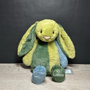 AUTHENTIC❗️Jellycat Bashful Patchwork Basil Bunny- NWT Retired- SHIPS SAME DAY! - Picture 1 of 5