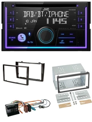 JVC MP3 USB 2DIN DAB Bluetooth CD Autoradio für Peugeot 308 2007-09 schwarz - Bild 1 von 4