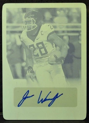 2018 Leaf Ultimate Draft BA-JW2 JAMES WASHINGTON 1/1 Cyan Printing Plate AUTO - Image 1 of 2