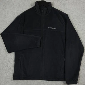 Columbia Jacket Mens L Black Steens Mountain 2.0 Fleece Full Zip Hiking Outdoors - Picture 1 of 14
