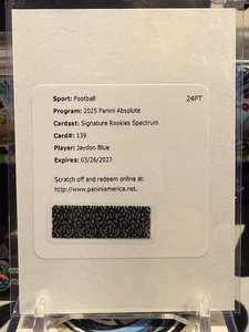 Absolute Jaydon Blue Rookie Spectrum Auto 2025/299 Cowboys RC #139 TZ - Imagen 1 de 2