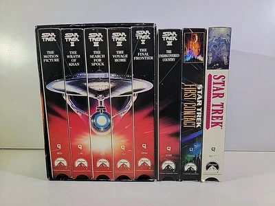 STAR TREK MOVIE COLLECTION 8 VHS TAPES 1-6 Set + First Contact, 25th Anniversary - Image 1 of 4