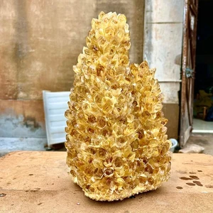 18.79LB Yellow Ghost Phantom Crystal Cluster Flower Raw Crystal Heal Quartz Deco - Picture 1 of 12