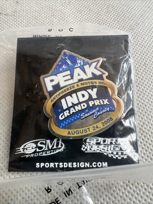 New Indy Grand Prix Sonoma Raceway Peak Antifreeze Motor Oil Pin August 2008 Car - Image 1 of 4