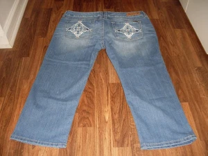 WOMENS SEVEN7 STRETCH CROPPED CAPRI JEANS SIZE 18 - Picture 1 of 5