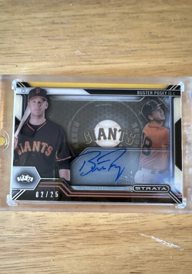 Topps Strata 2016 - Signatures Shadow Box Buster Posey negro #ss-bp/25 (au) Foto 1 de 2