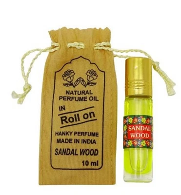 Natural Sandalwood Attar Perfume Oil 10ml Long Lasting Alcohol-Free Fragrance — 第 1/4 张图片