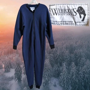 Size M-Web Foots Body Sock Carol Davis Sportswear One Piece Thermal USA Made - Picture 1 of 12