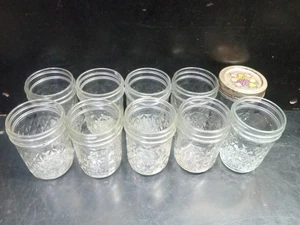 10er Set Vintage Kugel Gesteppt Kristallglas Gelee Gläser 1 Abgebrochene Lippe - Bild 1 von 20