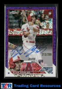 2023 Topps Chrome Ryan Aguilar Rookie Autographs Purple Speckle #/299 Auto - Picture 1 of 2