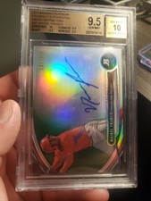 MAIKEL FRANCO 2013Bowman Platinum Auto Green Refractor #/399 RC BGS 9.5 Gem Mint