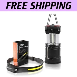 350 Lumens Rechargeable Camping Headlamp with 5 Modes & USB Charging Cable - Picture 1 of 9