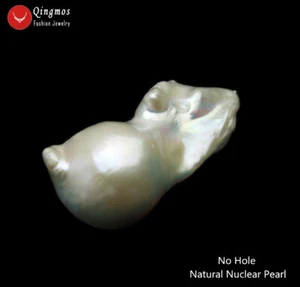 Trendy Natural White 18*40mm Baroque Nuclear Pearl Pendant for Women Jewelry 112 - Picture 1 of 9