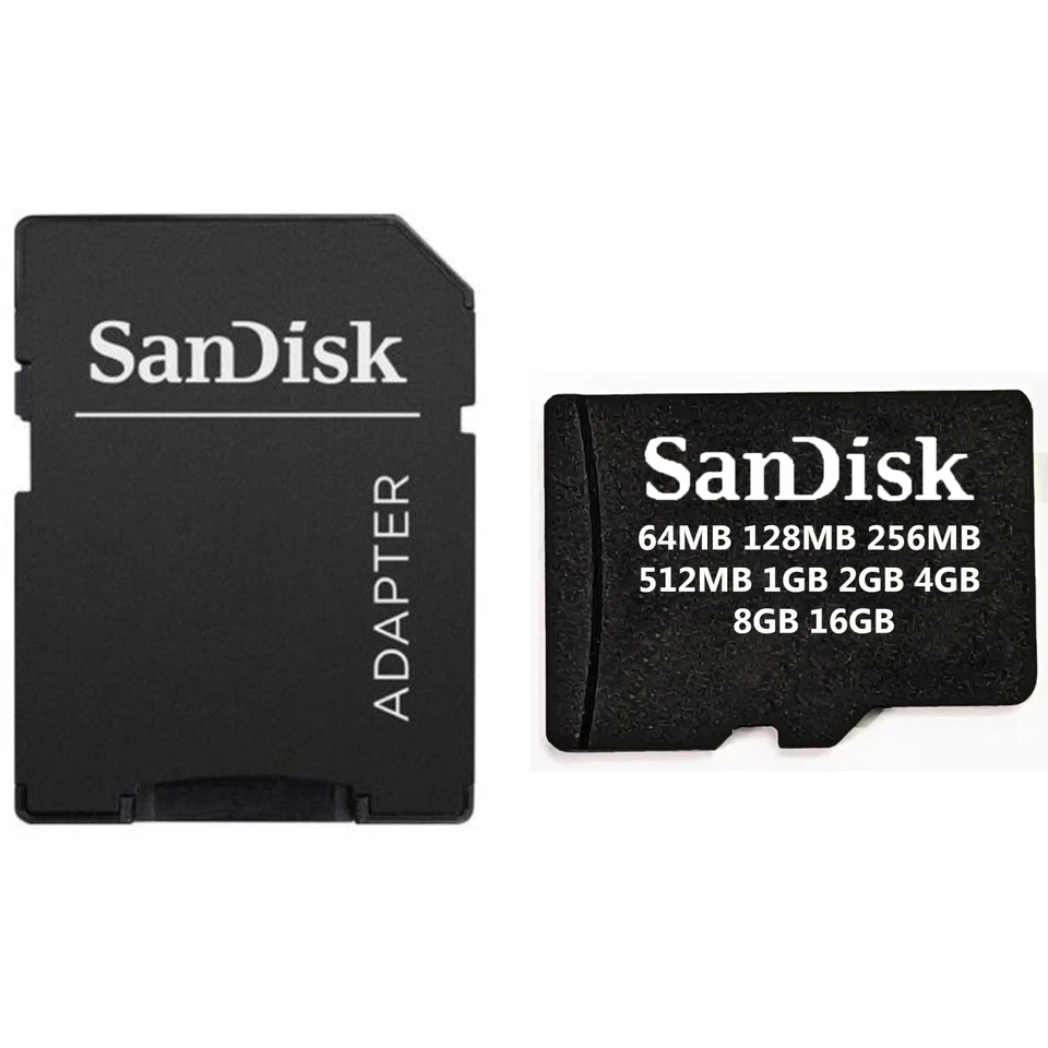 Memory Card with Adapter Micro SD for Camera 64MB 128MB 256MB 512MB 1GB 2GB New - Image 1 of 1