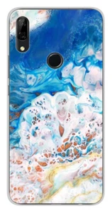 Coque en silicone imprimée compatible Huawei P Smart Z Marbre océan - Imagen 1 de 3