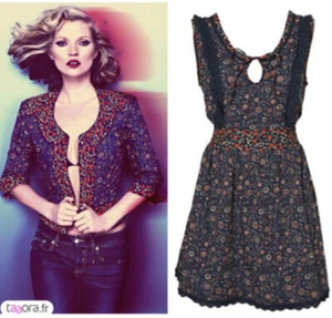 KATE MOSS TOPSHOP DRESS FLORAL RED BLUE LIBERTY PRINT RUSSIAN FOLK 8 34 6 BNWT - Picture 1 of 4