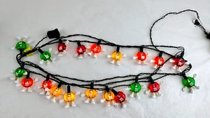 M&M's Candy 1994 Happy Lights Party Holiday Christmas - String of 20 - Works - Picture 1 of 6