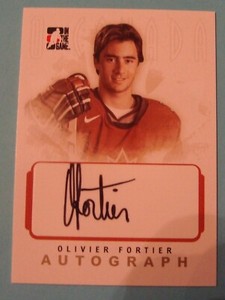 2007 08 ITG  O Team Canada A-OF Oliver Fortier autograph  