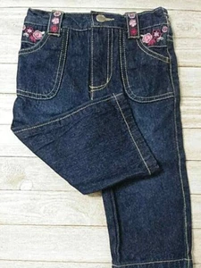 Faded Glory Flower Blue Jeans Pants Girls12 Months - Picture 1 of 1